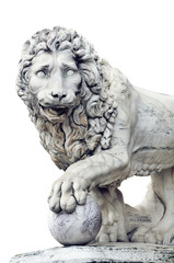 Isolated figure of Lion located in Florence