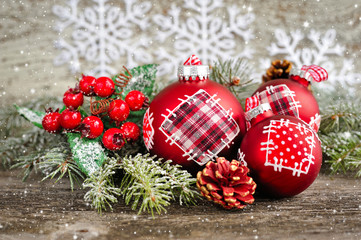 Christmas composition with candles