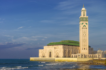 Fototapeta na wymiar Hassan II Mosque in Casablanca, Morocco
