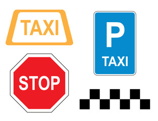 vector signs - road information