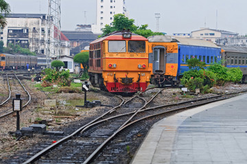 Diesel locomotive train