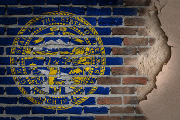 Dark brick wall with plaster - Nebraska