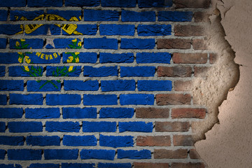 Dark brick wall with plaster - Nevada