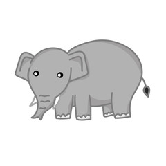 cute elephant isolated illustration