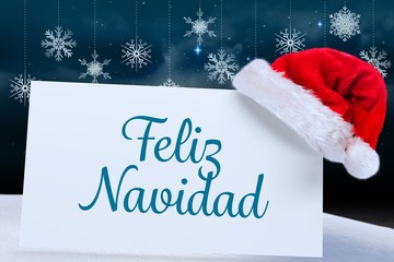 Composite image of feliz navidad