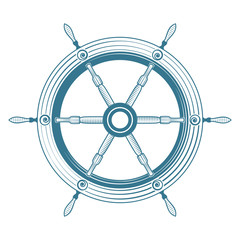 Naklejka premium helm boat