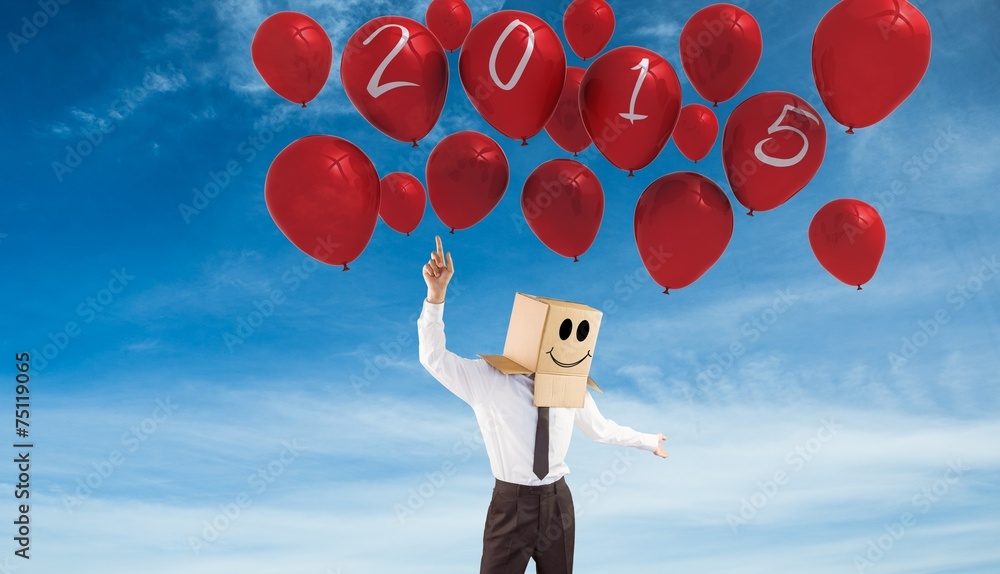 Poster composite image of anonymous businessman with arms out