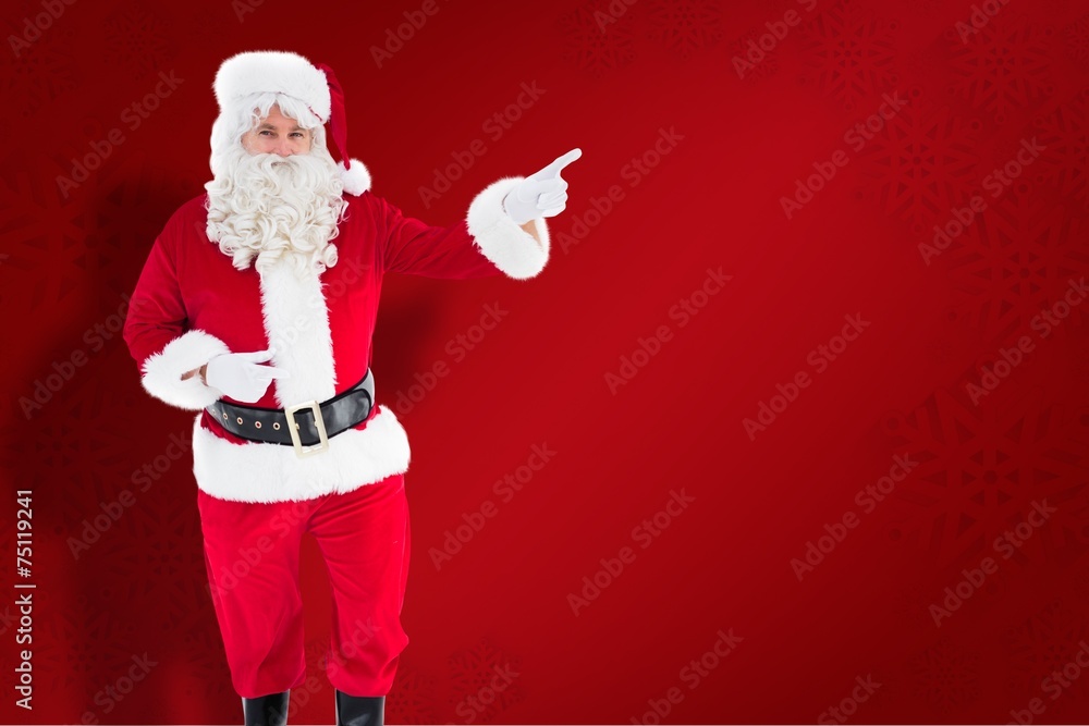 Poster composite image of portrait of santa claus doing gesture