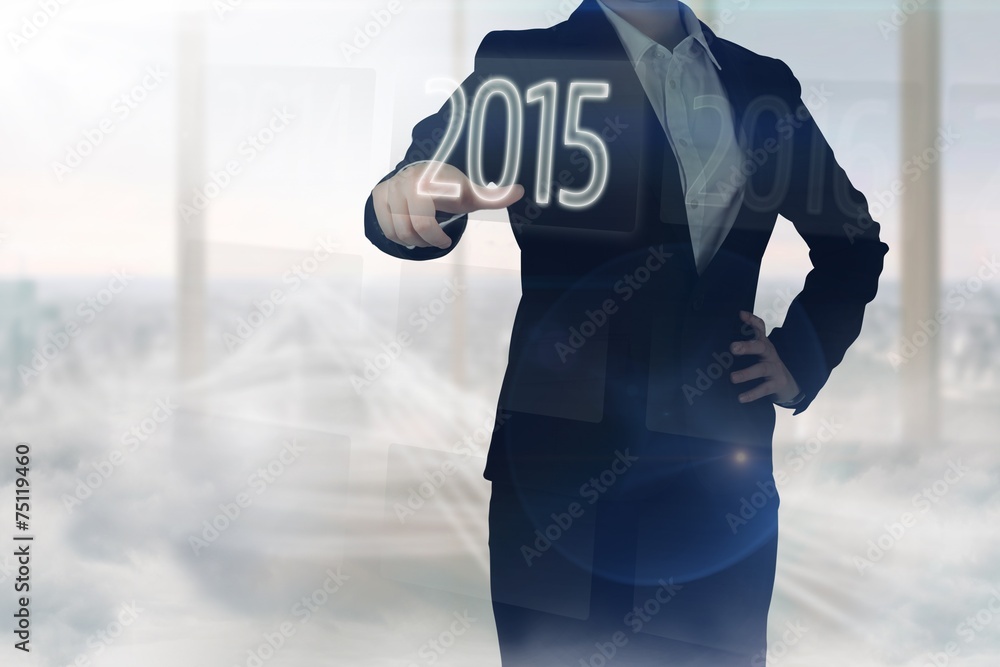 Aufkleber composite image of 2015 on interface