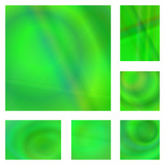 Green abstract background set