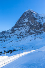 The north face of the Eiger in Winter