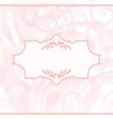 Ornamental wedding or baby card