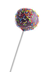 Sweet cake pop isolated on white