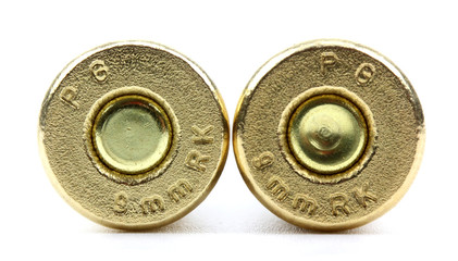 couple of bullets isolated on white background