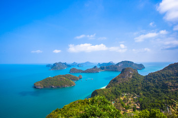 View from mountain on  Angthong Marine National Park