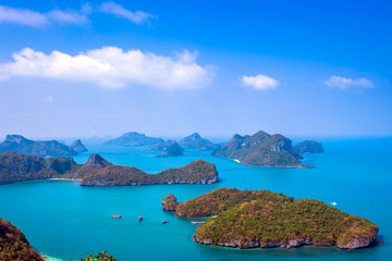 View from mountain on  Angthong Marine National Park