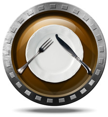 Restaurant - Metal Icon