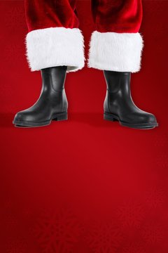 Composite Image Of Santa Claus Boots