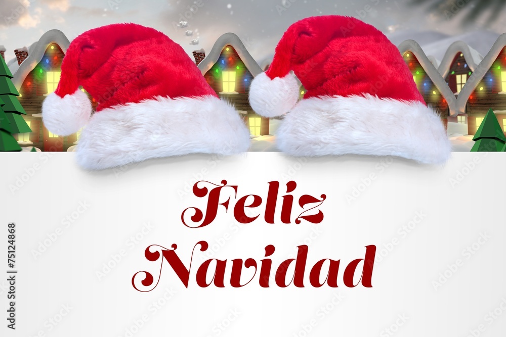 Poster composite image of feliz navidad