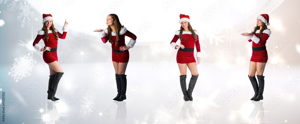 Poster composite image of different festive blondes