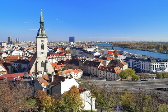 View of Bratislava with Cathedral of St. Martin