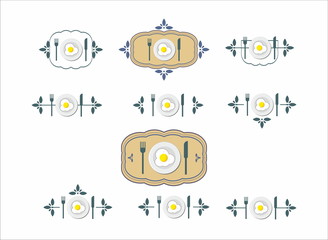 breakfast fried egg logo