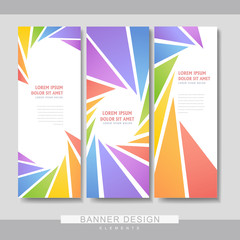 colorful banner brochure template design