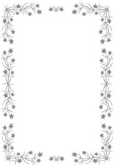 Gray floral border