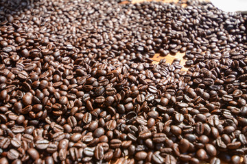 roasted coffee beans, can be used as a background