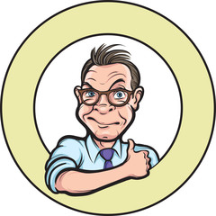 Fototapeta premium cheerful businessman