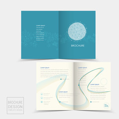 abstract template half-fold brochure