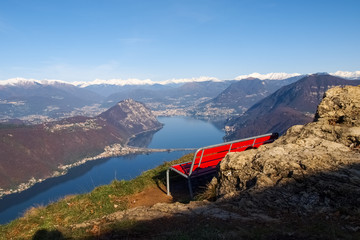 Images of the Gulf of Lugano city