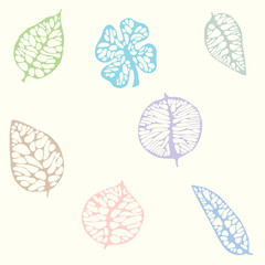 Pastel Leaf Background