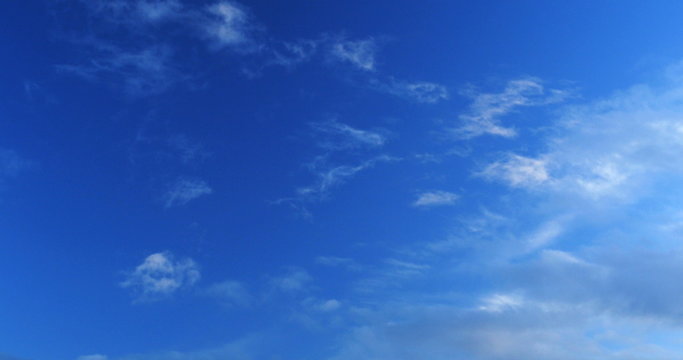 Clouds with blue sky timelapse, 4k