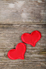 Two red hearts