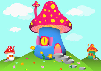 Obraz na płótnie Canvas mushroom house