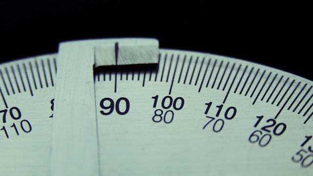 The movement of metal protractor