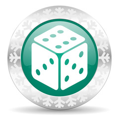 casino green icon, christmas button, hazard sign