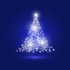 Christmas tree made with sparkles