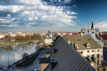 Widok z wieży matematycznej Uniwersytetu Wrocławskiego