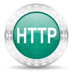 http green icon, christmas button