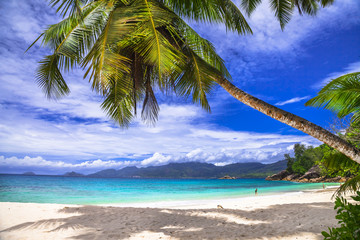 Fototapeta na wymiar tropical holidays - beaches of Seychelles islands