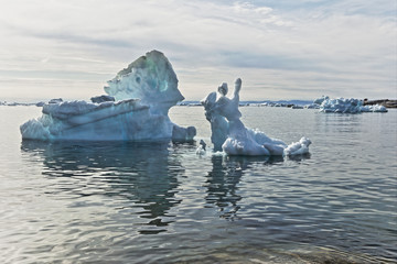 Ice figures at Ilulissat, Greenland.