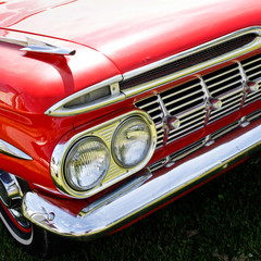 Details of a classic car