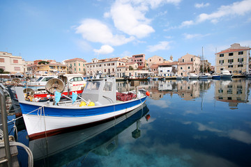 Fototapeta na wymiar La Maddalena tourist port