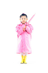 스튜디오 안의 여자 꼬마 어린이