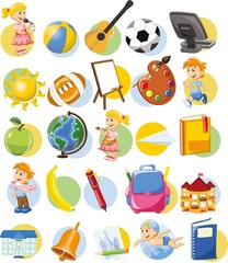 Мультфильм школьный иконки