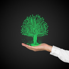 circuit board in form of tree