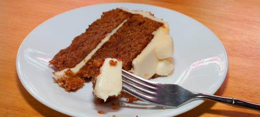 Fork full of cake