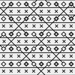 Ethnic black and white minimalistic pattern